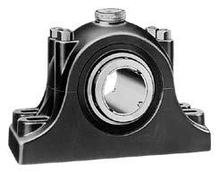 Handles any combination of radial and thrust load from 100% radial load to 100% thrust load RUGGED TWO PIECE OUTER HOUSING Split housing of heavy