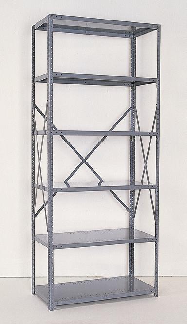 ike multi-level shelving, deck supports can be installed onto existing shelving uprights.