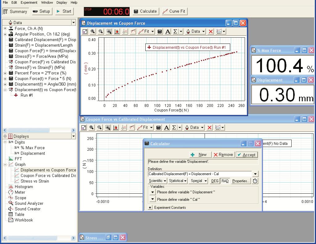 Model No. AP-8214 DataStudio Set-up Figure 3: Calibration Bar Set-up Figure 4: Start Position DataStudio Set-up 1. Prepare the calculation for Calibrated Position.