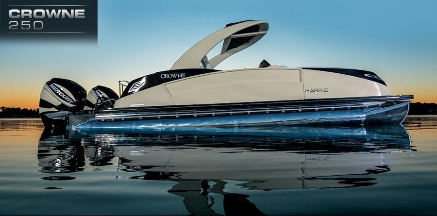 LIVING IN STYLE CROWNE 250 DESCRIPTION At Harris, we strive to provide an innovative, distinctive luxury pontoon boat that is virtually unlimited when it comes to customization.