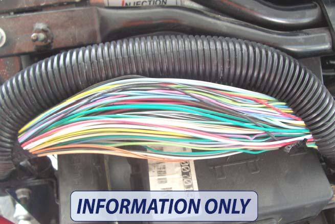 49. Open the vehicle s main wiring harness from the General Motors