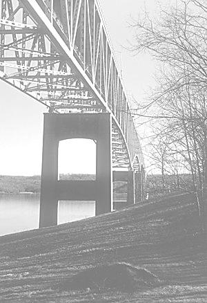 Kingston-Rhinecliff Bridge (KRB) was opened to traffic in February 1957 to replace the Kingston-Rhinecliff ferry which was abandoned. It still serves as a vital link across the Hudson.