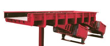 Sixteen foot, triple drive unit Syntron F-480 Electromagnetic Feeder conveyor.