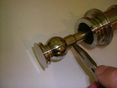 Maintenance (continued) 11. Once the orientation screw is removed, push the spray stem forward to reveal the spray ball.