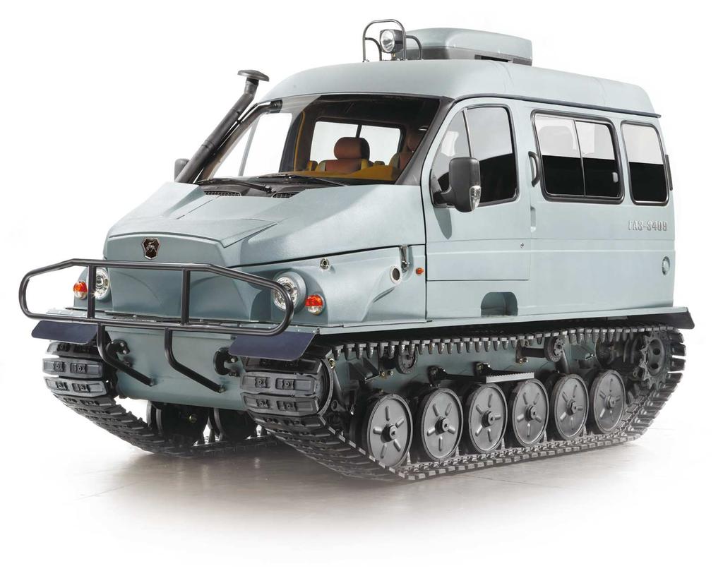 GAZ-3409 BOBR Bi-xenon lights Excellent visibility Air-conditioning GAZ-3409 BOBR is a versatile amphibious all-terrain tracked vehicle built for the toughest road conditions and climates to carry