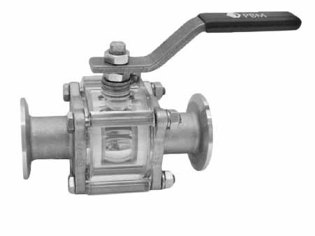 Unlike traditional ball valves, PBM s self-cleaning valve with Adjust-O-Seal thoroughly cleans valve internals during CIP in the full open position.