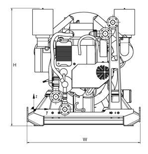 4 / / / 50 Hz 1160 kva WEIGHTS AND DIMENSIONS Drawing above for illustration purposes only, based an standard open power 400 Volt engine-generator set. Lengths may vary with other voltages.