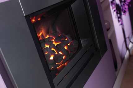 Mirage Options and Specifications This fire is available with the following options: Fuel Type Control Fuel Bed Trim Finish Flue Class Natural Gas or LPG Manual or Remote Control Modular Coal Two