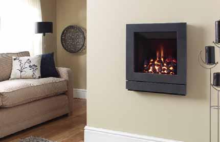 The Sintra s unique compact design is perfectly suited to the smaller size room and the uncomplicated styling, with a modular coal fuel bed, means there is no requirement for a traditional hearth.