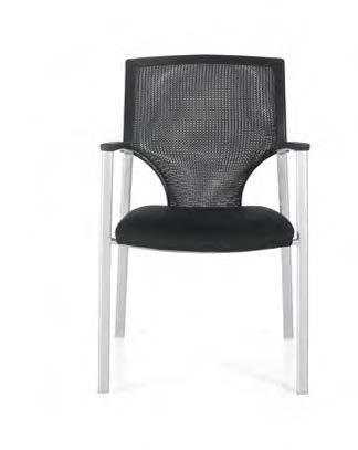 MULTI-PURPOSE ZOOEY Z ZOOEY STANDARD FEATURES Side chair with upholstered seat and mesh back.