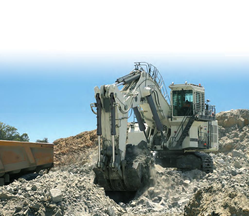 Mining Excavator R 9250 Operating Weight with Backhoe Attachment: 250,000 kg / 551,150 lb Operating Weight with Shovel Attachment: 253,500