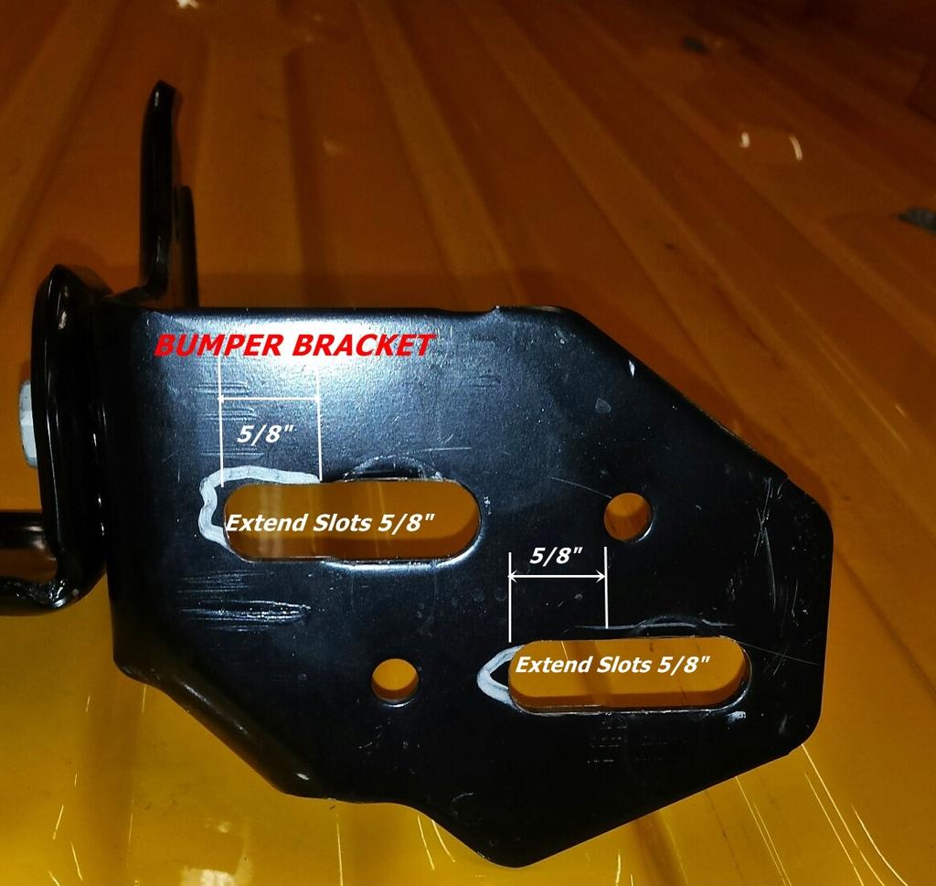 Figure 3 BUMPER BRACKET MODIFICATION Remove both driver s side bumper brackets, and passenger side bumper bracket.