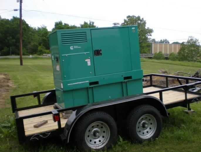GEN-4 GENERATOR, CUMMINGS DIESEL 15KW Cummings Diesel Generator, Model #DKAC-5861732 Installed on L6 1/2 X 12 Longhorn Utility Trailer License # LA L216214.