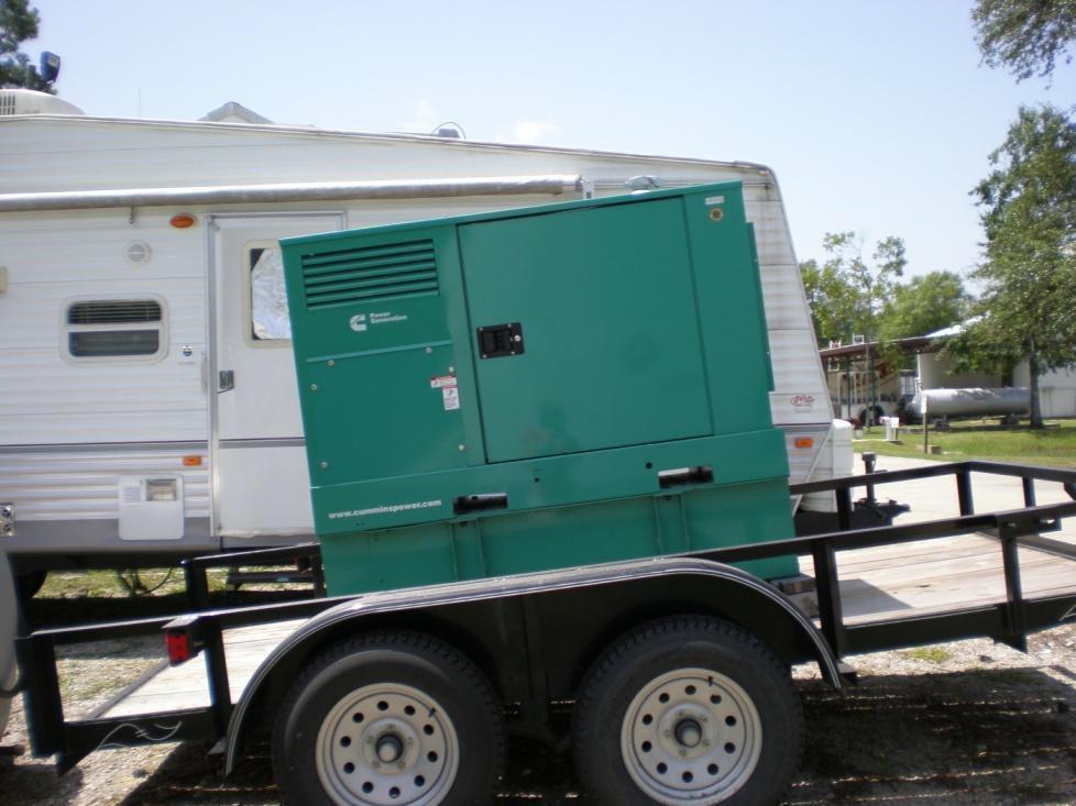 GEN-5 GENERATOR, CUMMINGS DIESEL 15KW Cummings Diesel Generator, Model #DKAC-5861732 Installed on 6 1/2 X 12 Longhorn Utility Trailer License # LA L216185.