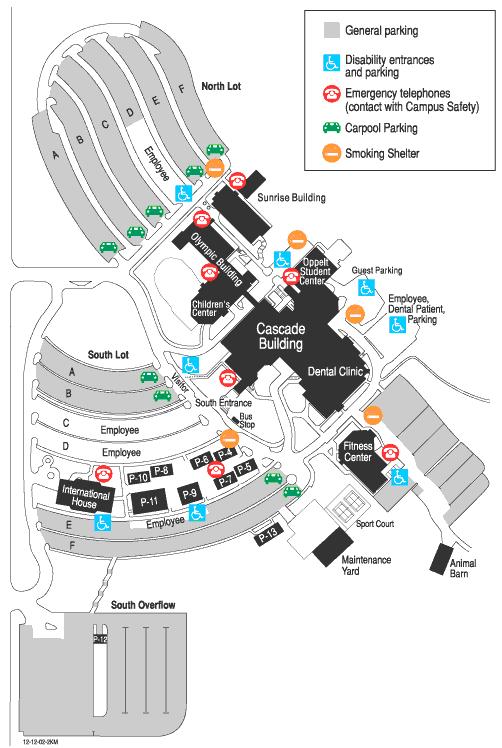 Campus Parking Map - Fort Steilacoom & where to park your car. Directions to the college From I-5 north or southbound Follow I-5 to Gravelly Lake Exit 124.