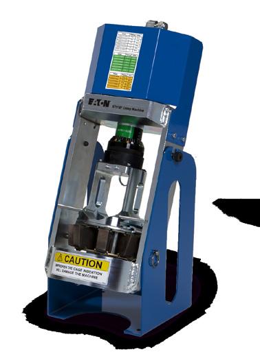 New Tooling Aeroquip Core Products ET1187 Portable Variable Crimp Machine Eaton is proud to add the ET1187 crimp machine to its line of portable