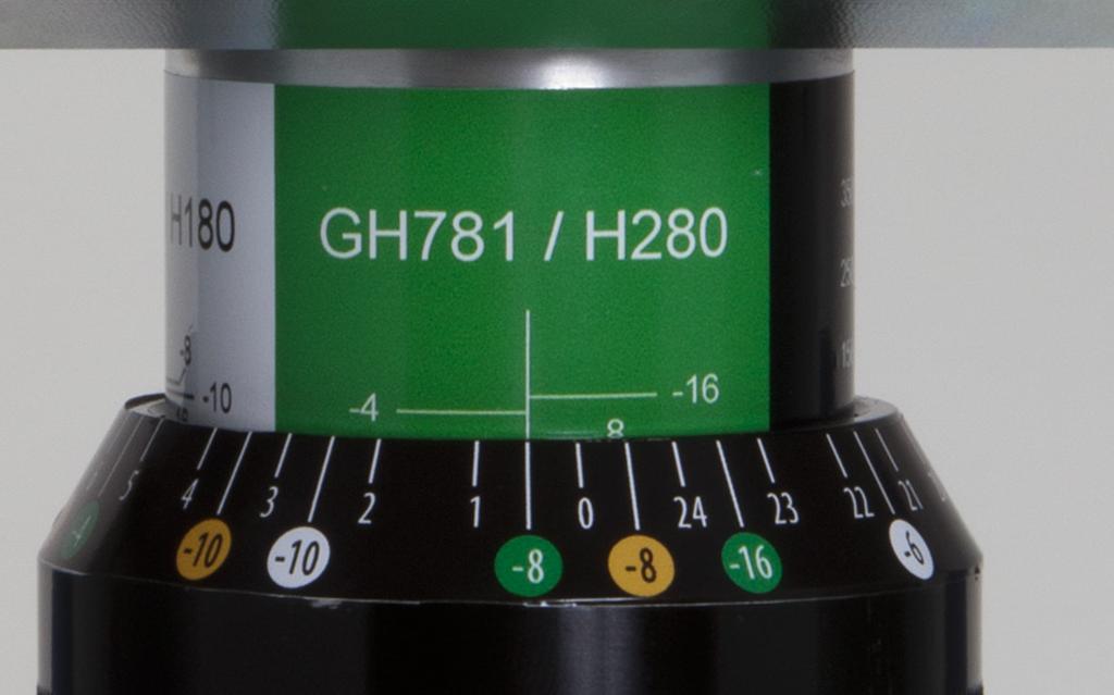 -12 size setting shown GH781 / H280 machine comes with GH781/H280 settings built in for use with TTC  -8 size setting shown AVAILABLE WITH BENCH