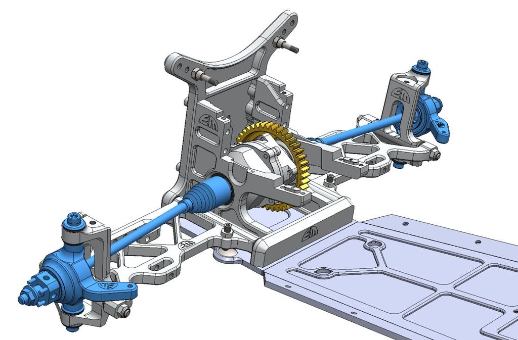 Assemble the CVD drive system into the uprights, mount the wheel squares, insert balls in the ball drive.