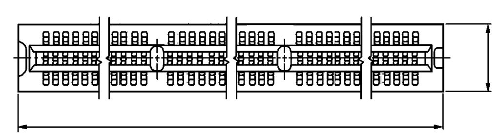(Solder Type Board-to-Board) Standard Edge.050 Series Connectors Configuration; 1 Key/1 Web 3 Metal Holddowns.350 [8.
