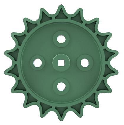 1.4 Sprockets Sprockets are used for many of the same purposes as gears, except that they transfer power through a chain, instead of directly from one to another via teeth like gears do.