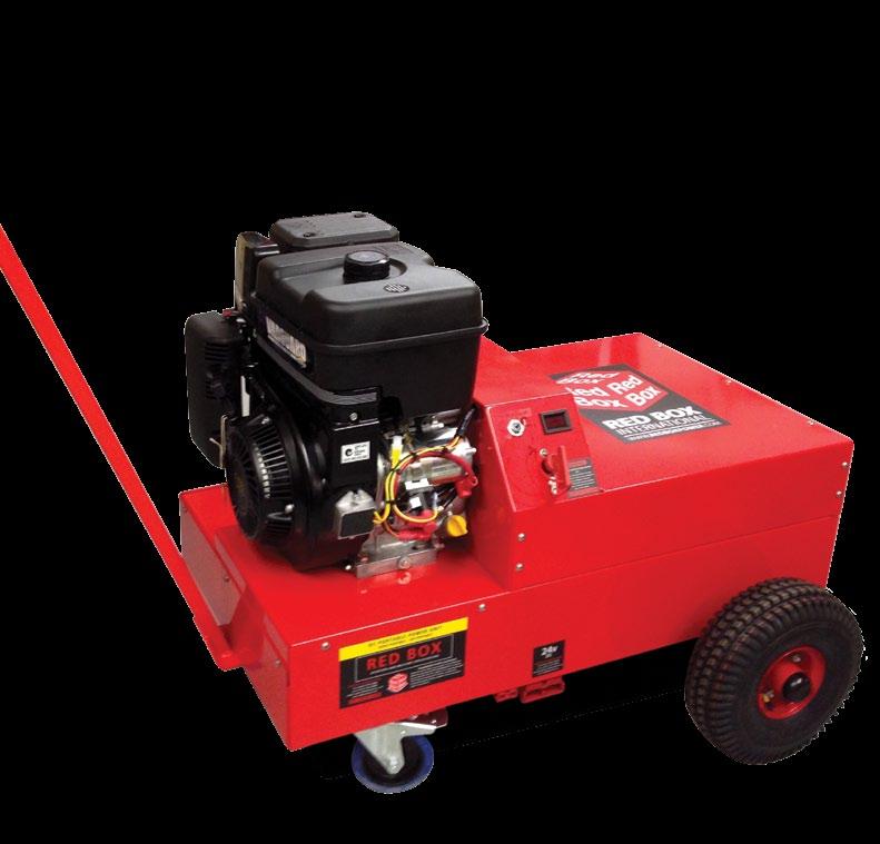 HybRED Series - Start & Continuous Power 28v HybRED Power This Red Box unit combines a gasoline engine with a bank of batteries to offer a versatile and powerful ground power unit.