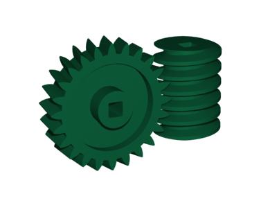 Worm Gears Worm gears are used to transmit power between two shafts that are at right angles to each other.