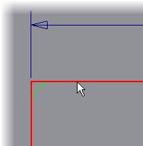 127 dimension on the top edge. 18. Press ESC to cancel the Fillet tool.