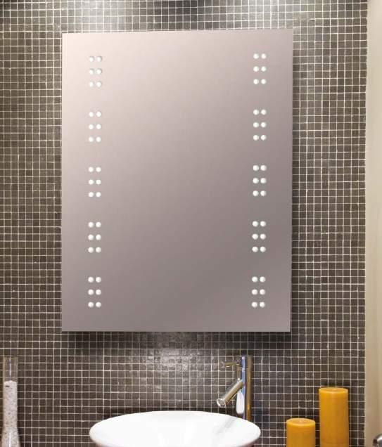 BATHROOM LIGHTING IP44 Mirror with 2 x 30 s 60 WHITE S DEMIST PAD