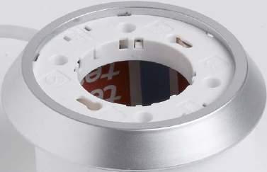 CABINET & DISPLAY LIGHTING 82mm dia. 25mm depth 85mm dia. 13mm depth Straight Surface Mounted STRAIGHT SURFACE MOUNTED DOWNLIGHT FOR GX53 LAMPS.