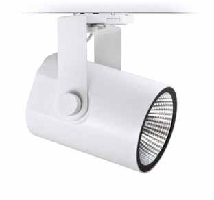 RAY RAY MINI Professional adjustable projector. Die-cast aluminium body painted with deep black or plaster-white finish. Front ring made of black ryton, high temperature plastic polymer.