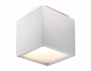 Q-BO CEILING MOUNTED Ceiling mounted fixture with direct light emission for halogen and metal halide lamps. Body made of painted extruded aluminium white or natural finish.