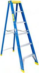 SINGLE SIDED & DOUBLE SIDED STEPLADDERS PUNCHLOCK SINGLE SIDED STEPLADDER Punchlock tread design and deep fascia top caps increase torsional rigidity of the overall ladder frame Industrial Duty Rated.