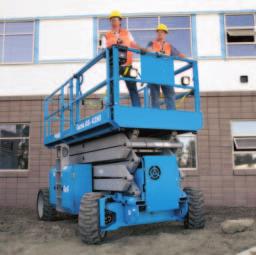 BOOST YOUR PERFORMANCE AND POWER Genie rough terrain scissor lifts are tough, construction-oriented four-wheel drive machines with positive traction control ideal for increasing