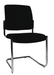 xxx CANTILEVER VISITER CHAIR OBJECT 2 Visiter chair made Ø 25mm circular tube, black powder coated or chromatized, with plastic glides.