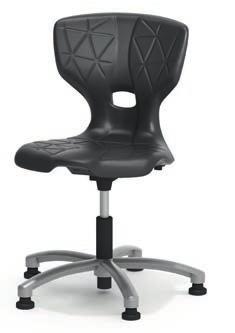 STUDENT CHAIR FLEX Ergonomically shaped blow-moulding-seat in polypropylene. Grooved seat and backrest for comfortable air ventilation.