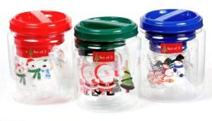Seasonal Christmas Storage Jars -