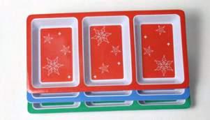 Penguin, 13" 21509 24 Case Weight: 8 3 Divider Tray, Snowflake print, 6 x 12