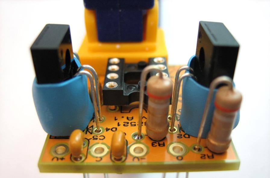 The body for each diode will go up against the body of their respective transistor.