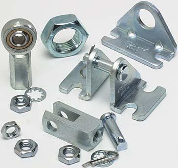 3/4 BORE ACCESSORIES MOUNTING NUTS Stud Nut Part Across Nut Nut Number Flats Thickness (Thread) N08-20 3/4 5/16 1/2-20 N10-18 15/16 3/8 5/8-18 CB-1795 Clevis Bracket Material: Steel, bright zinc