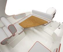 4- The forward cabin includes a double bed which can be converted into a lounge