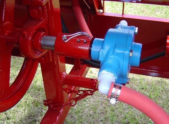 INPUT SHAFT Sprayer Set-Up FIGURE 7 Position pump on mount pin while not in use and secure with pin provided.