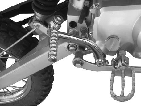 Once dirt bike is in first gear, pull up on the shift lever 1/2 the distance required to up-shift into second gear, this is the neutral position. Note: Do not pull in the clutch lever to start engine.