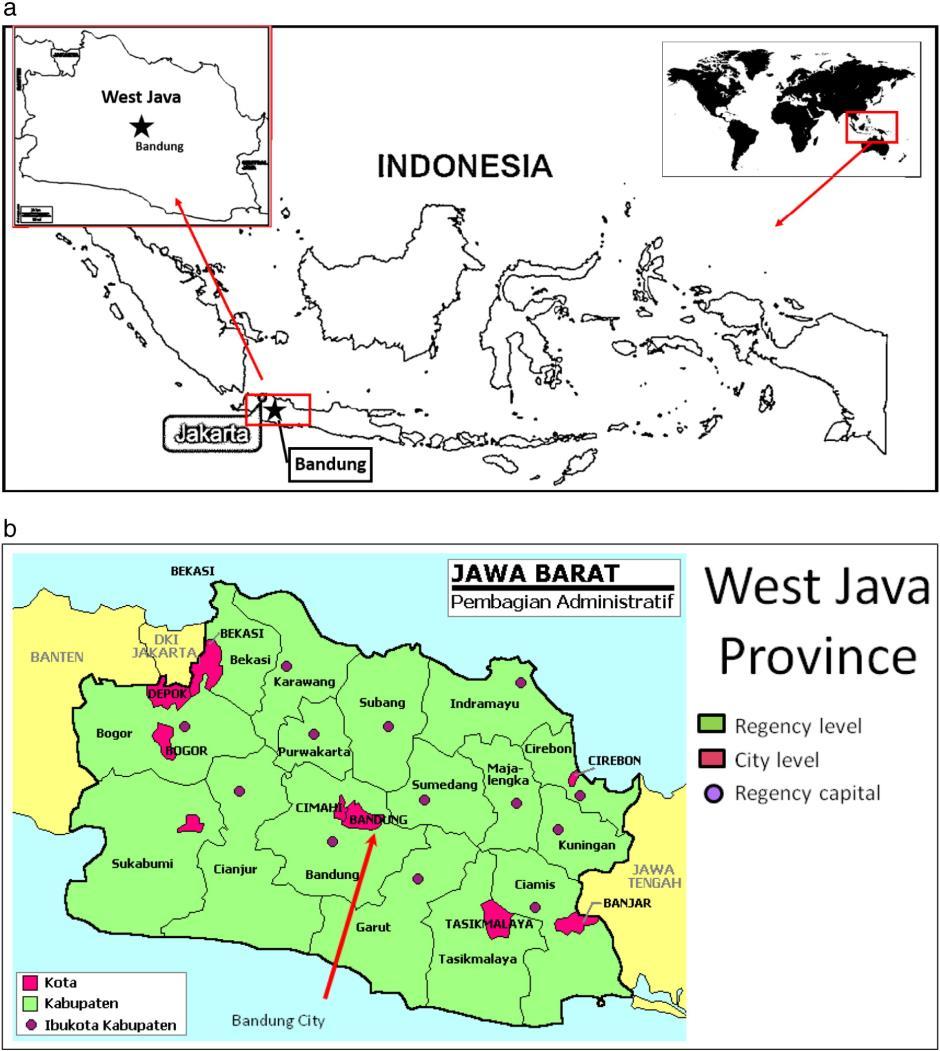 Figure 1. Administrative map of Bandung city (Source: Tarigan et al., 2016) 3.