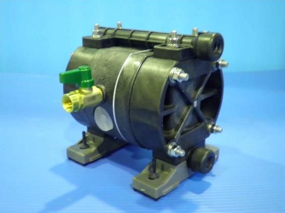 TC-X 030 Series Standard Diaphragm Pumps with 1/4" Connections Liquid Flow Rate: Maximum Air Inlet Pressure: Wetted Body Material Options; 1 to 8 L/min. (2.14 GPM) Flat Valve = 0 mm. 0.7 MPa (100 PSI) Ryton Air Motor (PPS), Looped C Spring Air Spool, Flat Check Valves, Side Port Liquid Connections.