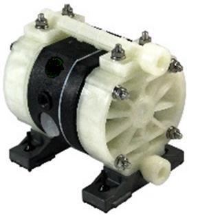TC-X 050 Series Standard Diaphragm Pumps with 1/4" Connections 1 to 11.5 L/min. (3.1 GPM) Flat valve = 0 mm. Maximum Air Inlet Pressure: 0.7 MPa (100 PSI) Maximum Dry Suction Lift: 1.