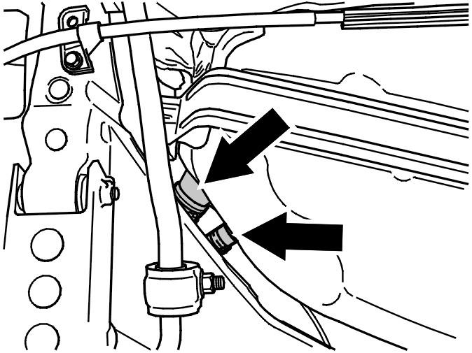 Page 7 of 11 Lift the fuel tank up completely. Ensure that no lines or wiring are trapped.