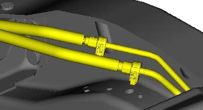 1. 2. Disconnect vapor line and fuel supply line from fittings at tank and frame rail. Figures 2.2 and 2.3.