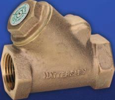 Most Hattersley swing check valves can be installed in horizontal or vertical upward flow piping. Lift check valves must be used in horizontal lines only.