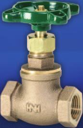 Wide faced hexagon ends on threaded valves provide a firm wrench grip which prevents damage to the valve.