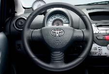 A sporty leather steering wheel provides that extra touch to make even